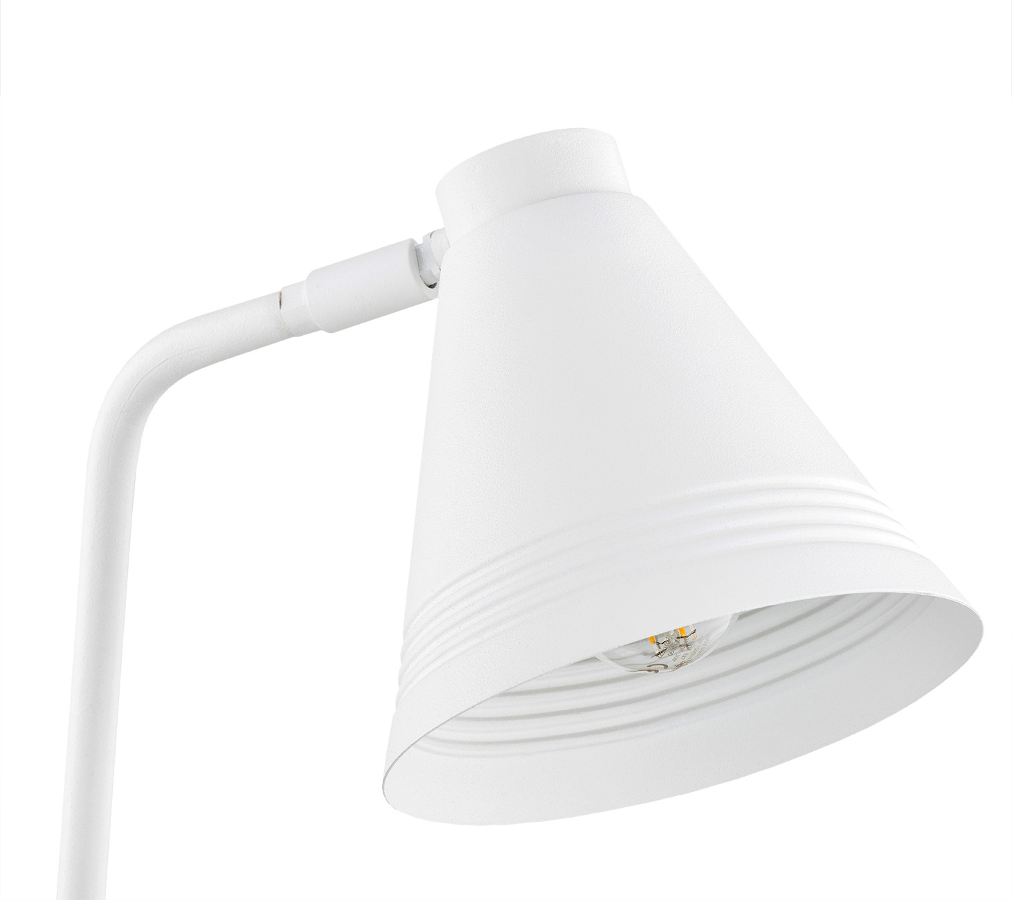 Lampa biurkowa AVALONE metalowa biała regulowana 55 cm - 8000