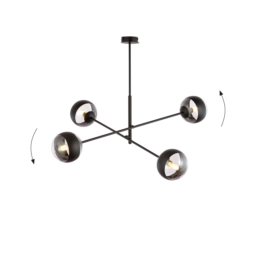 Lampa wisząca LINEAR Czarny 1168/4 - 1168/4