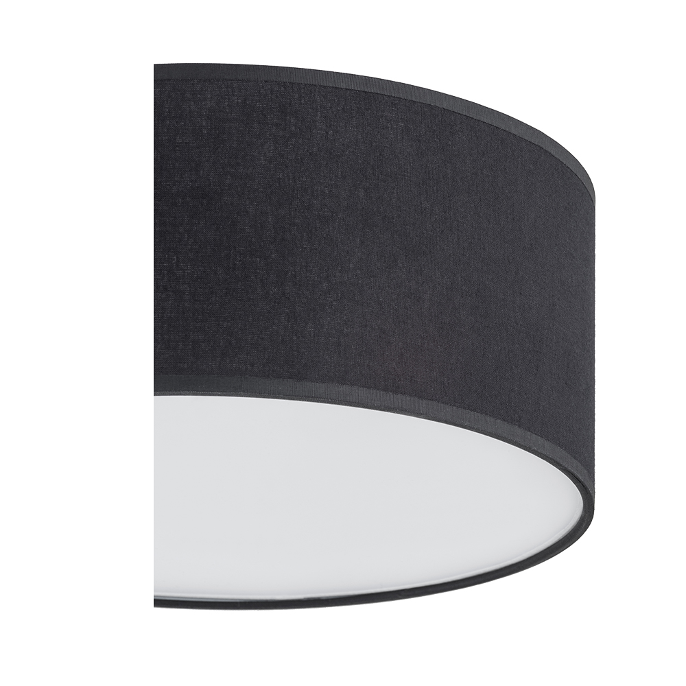 Lampa sufitowa RONDO czarna z białym kloszem 50x13cm - TK_3335