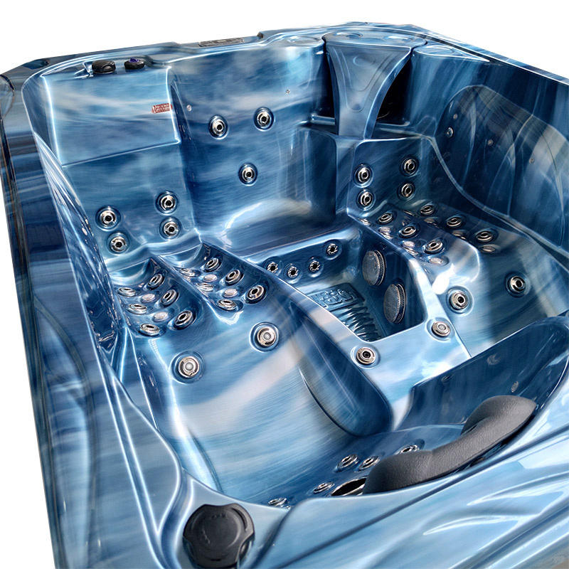 Jacuzzi ogrodowe 3-os. z hydromasażem SPA-705 210x170 cm niebieski/antracyt - HS_SPA705-3303
