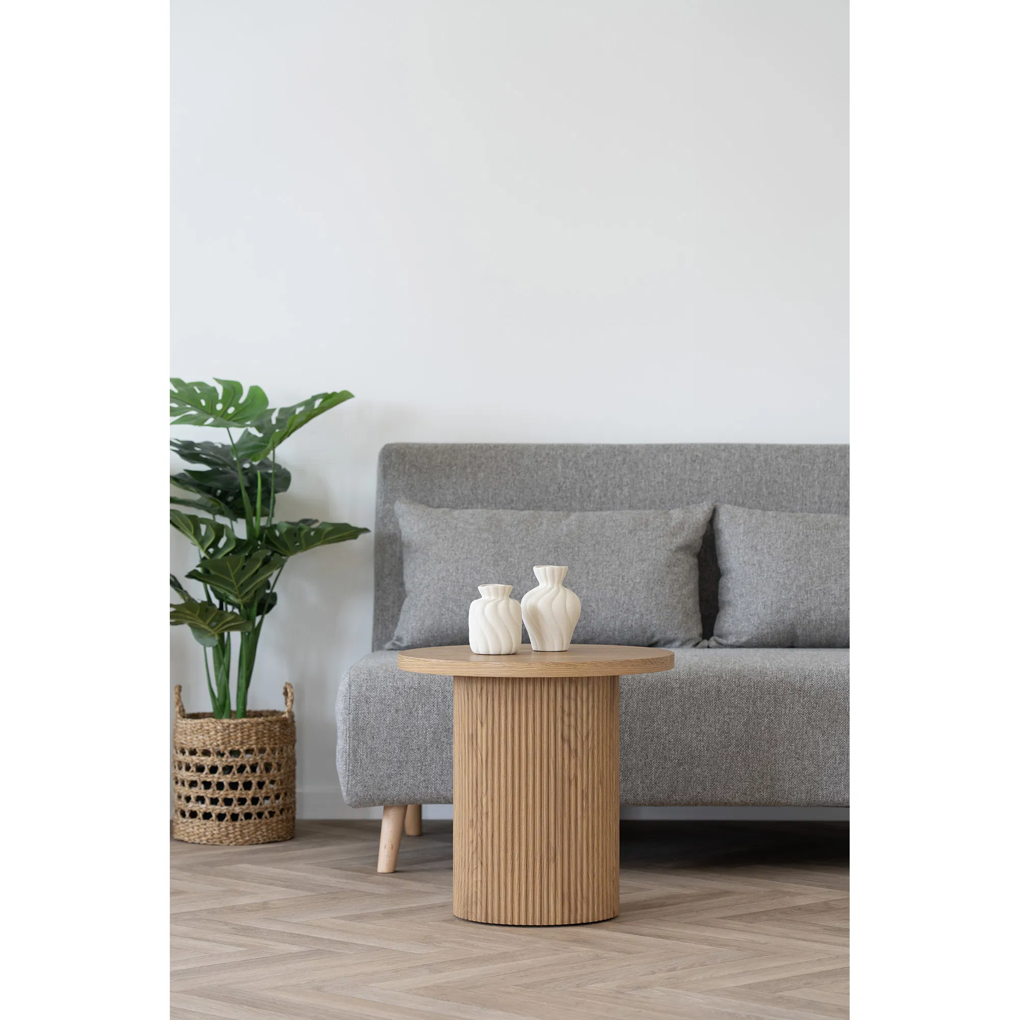 Stolik kawowy BOAVISTA okrągły FI 48 - naturalny - 2102111
