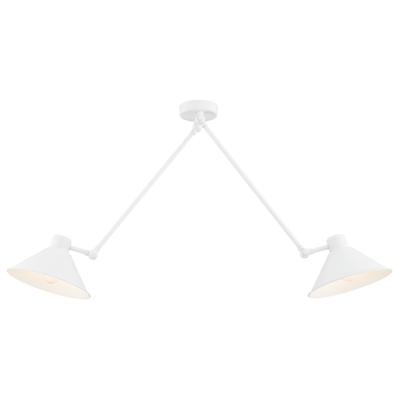 Lampa wisząca ALTEA metalowa biała regulowana 133x70cm
