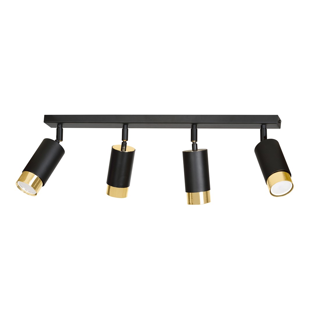 Lampa sufitowa HIRO Czarny/Złoty 965/4