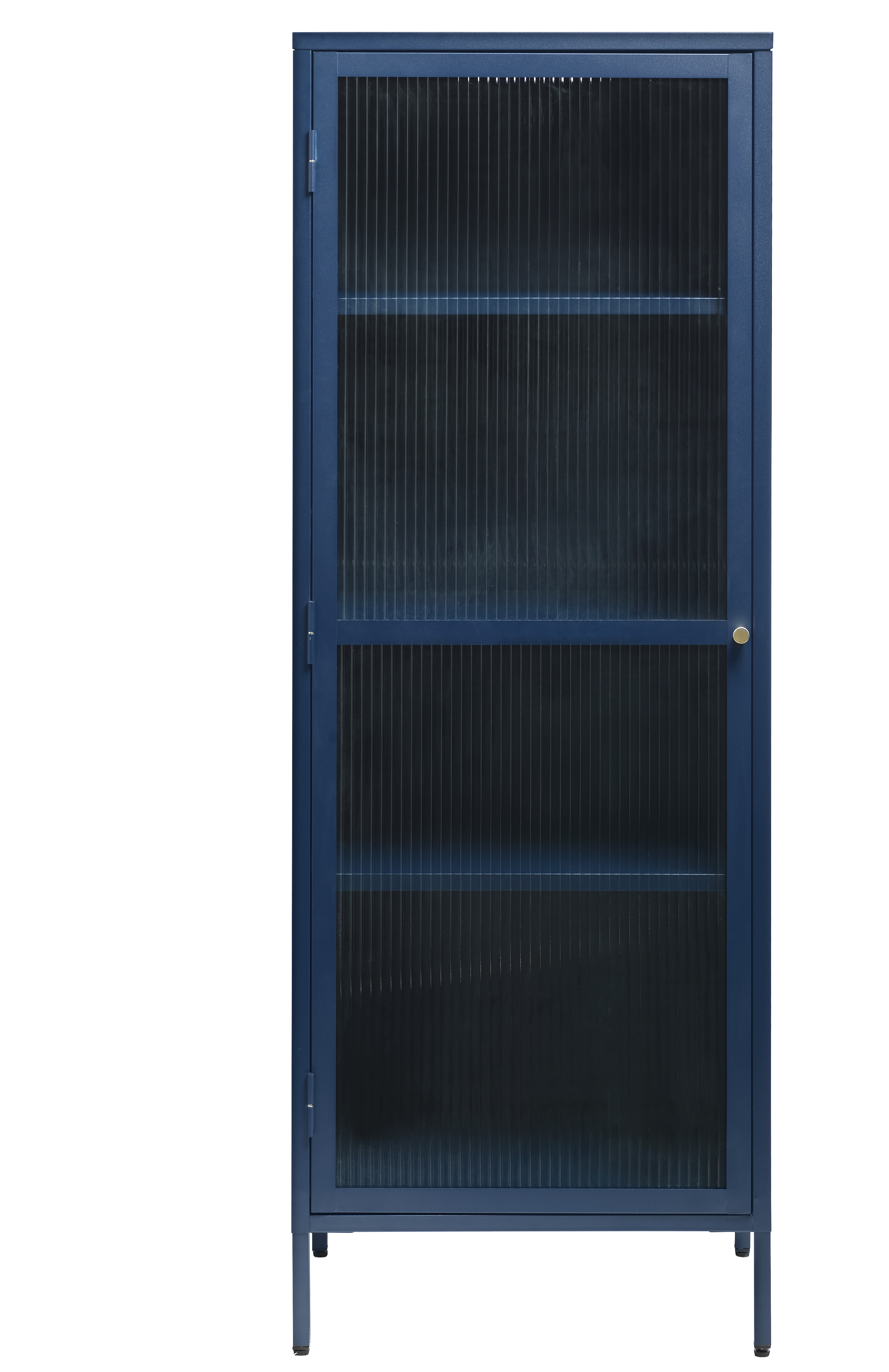 Witryna niska BRONCO 1-drzwiowa W160 cm - niebieski, złoty - UN_44600400