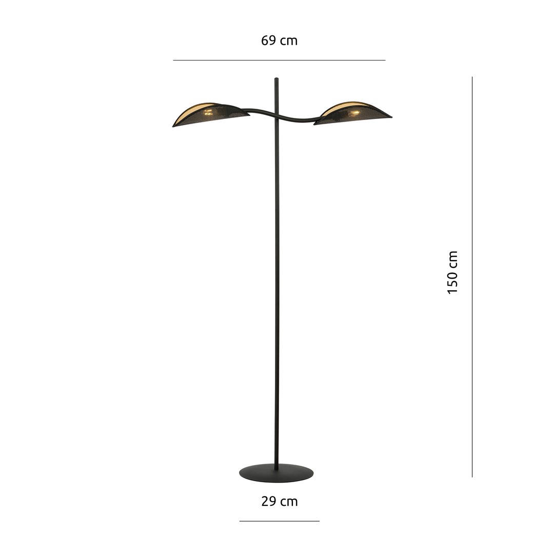 Lampa stojąca LOTUS Czarny 1106/LP2 - 1106/LP2