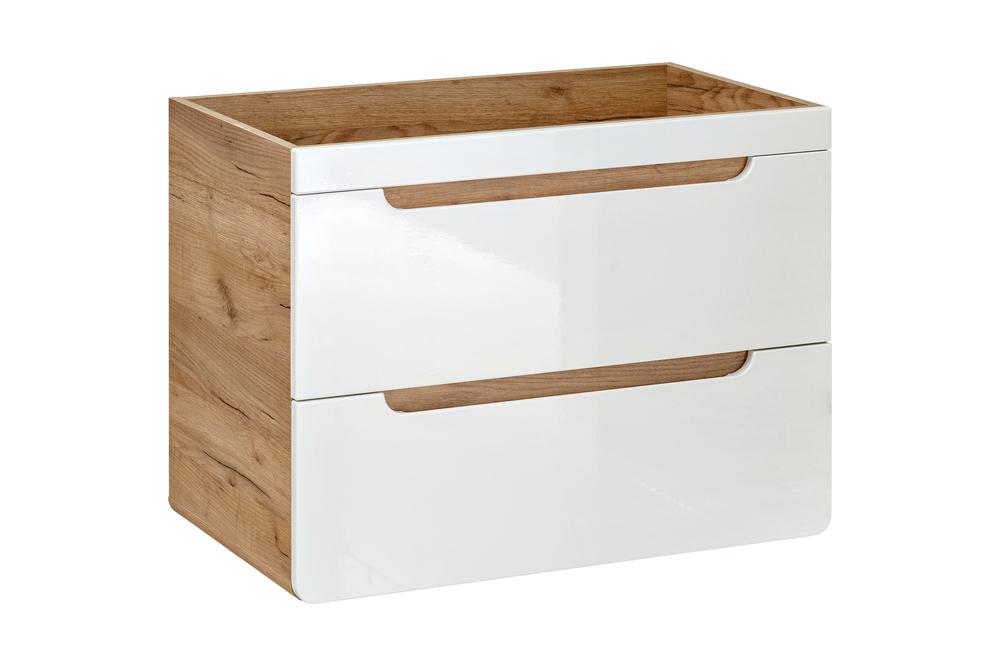 Szafka pod umywalkę ARUBA biała dębowa 60x46cm - ARUBA_WHITE_820-_60_CM_FSC