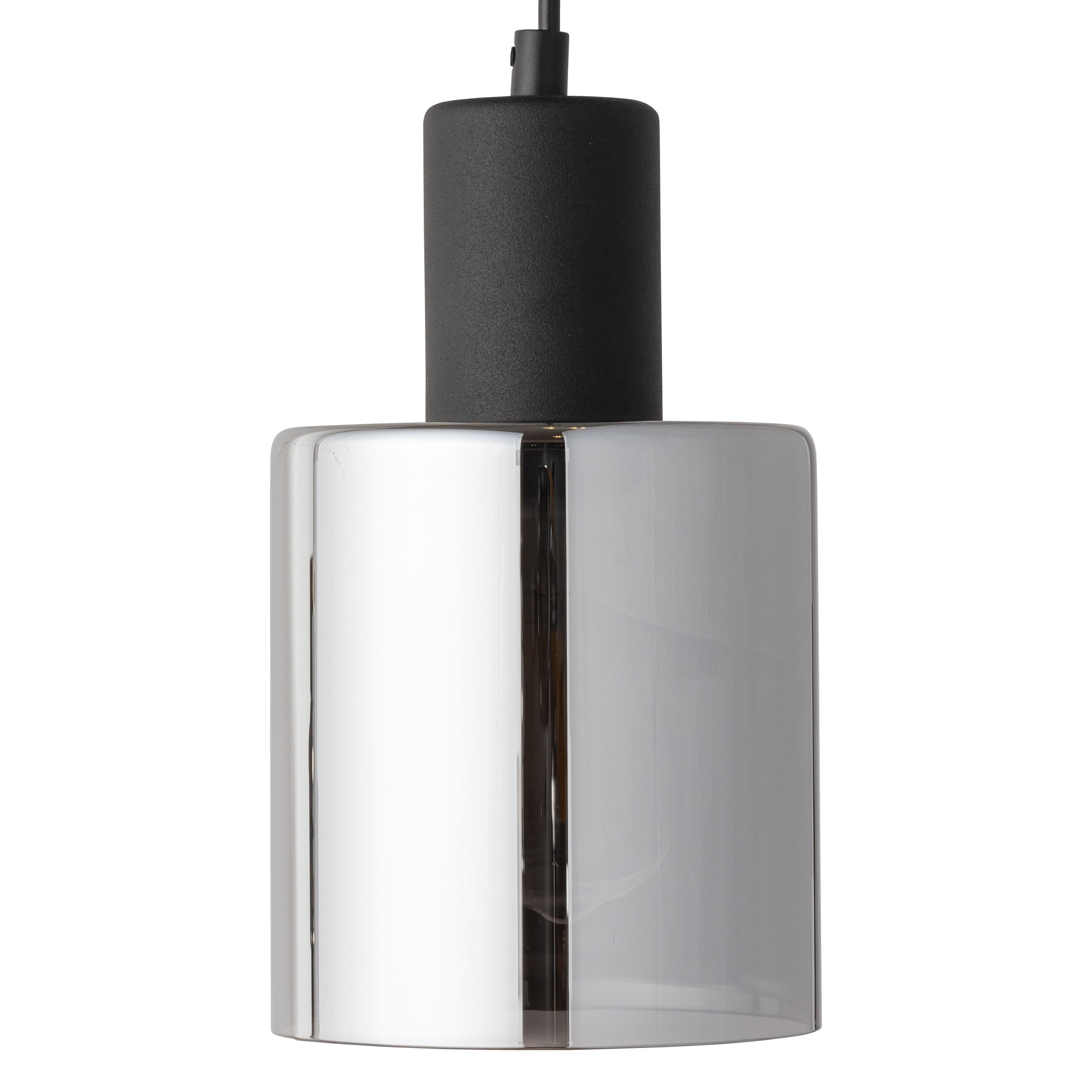 Lampa wisząca SIERRA czarna z lustrzanym szklanym kloszem 110x12cm - TK_6653