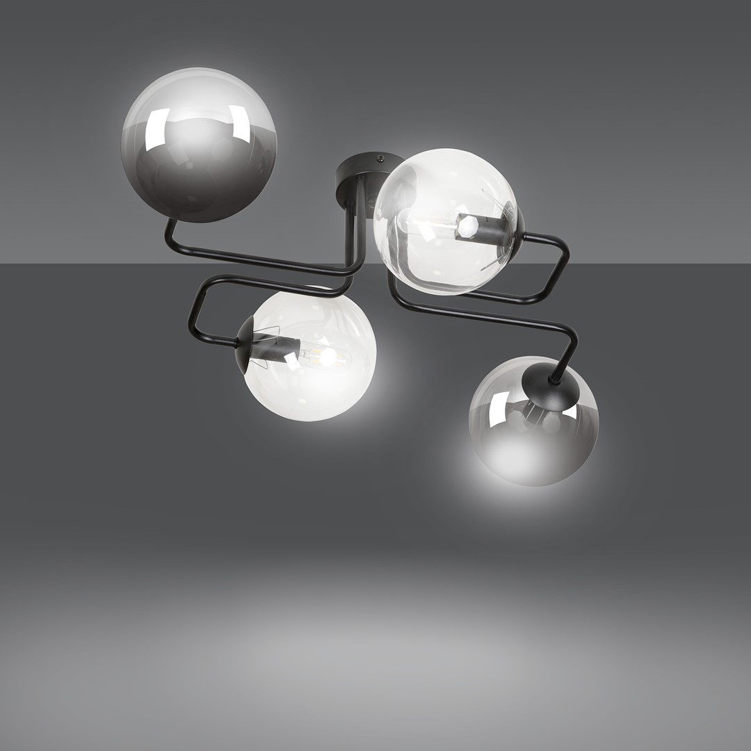 Lampa sufitowa BRENDI Czarny 843/4M3 - 843/4M3