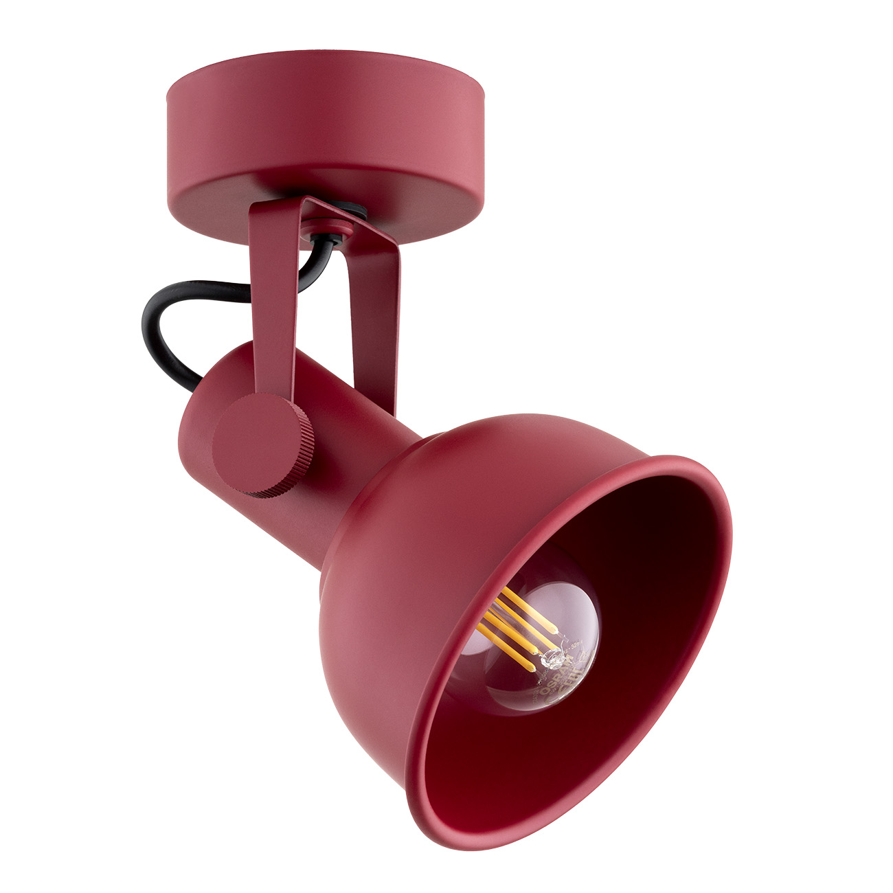 Kinkiet / Plafon LENORA metalowy czerwony regulowany - 8298