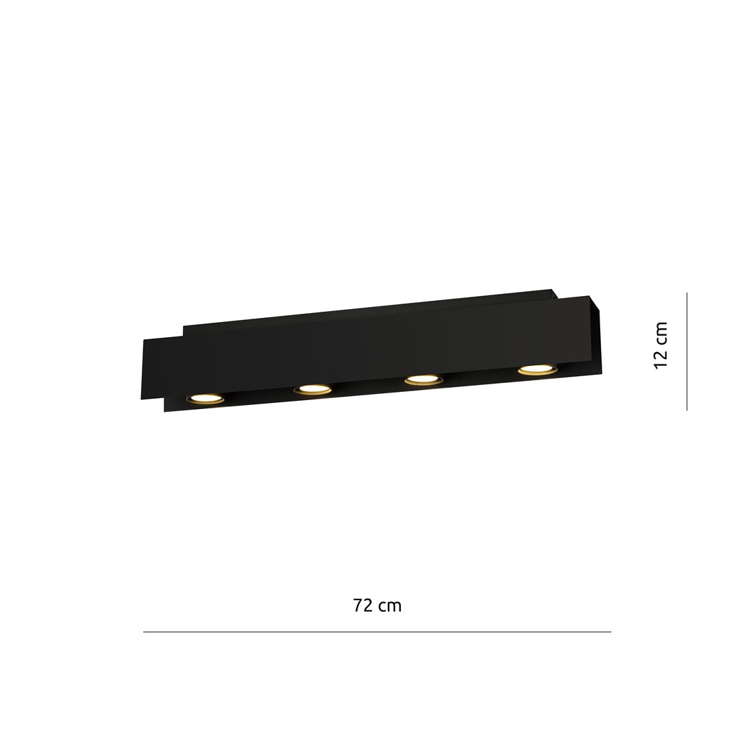 Lampa sufitowa  KENNO Czarny 1141/4 - 1141/4