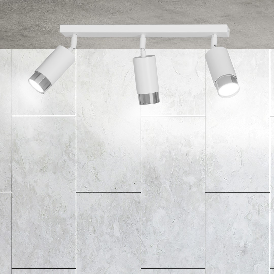 Lampa sufitowa  HIRO Biały/Chrom 962/3 - 962/3