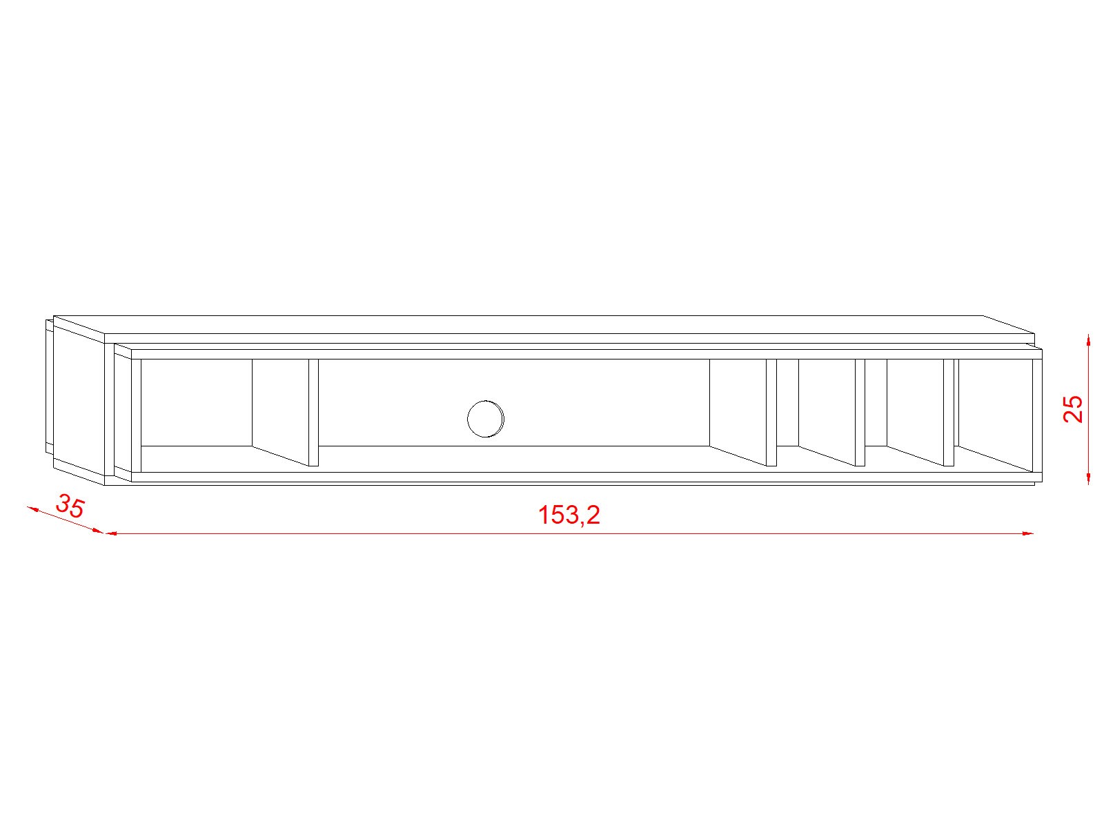 Szafka RTV CINTA BIAŁY/DĄB CRAFT ZŁOTY - TVC153X00WMOGOG072