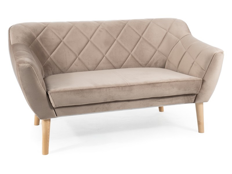 SOFA KARO 2 VELVET CIEMNY BEŻ BLUVEL 40 / BUK