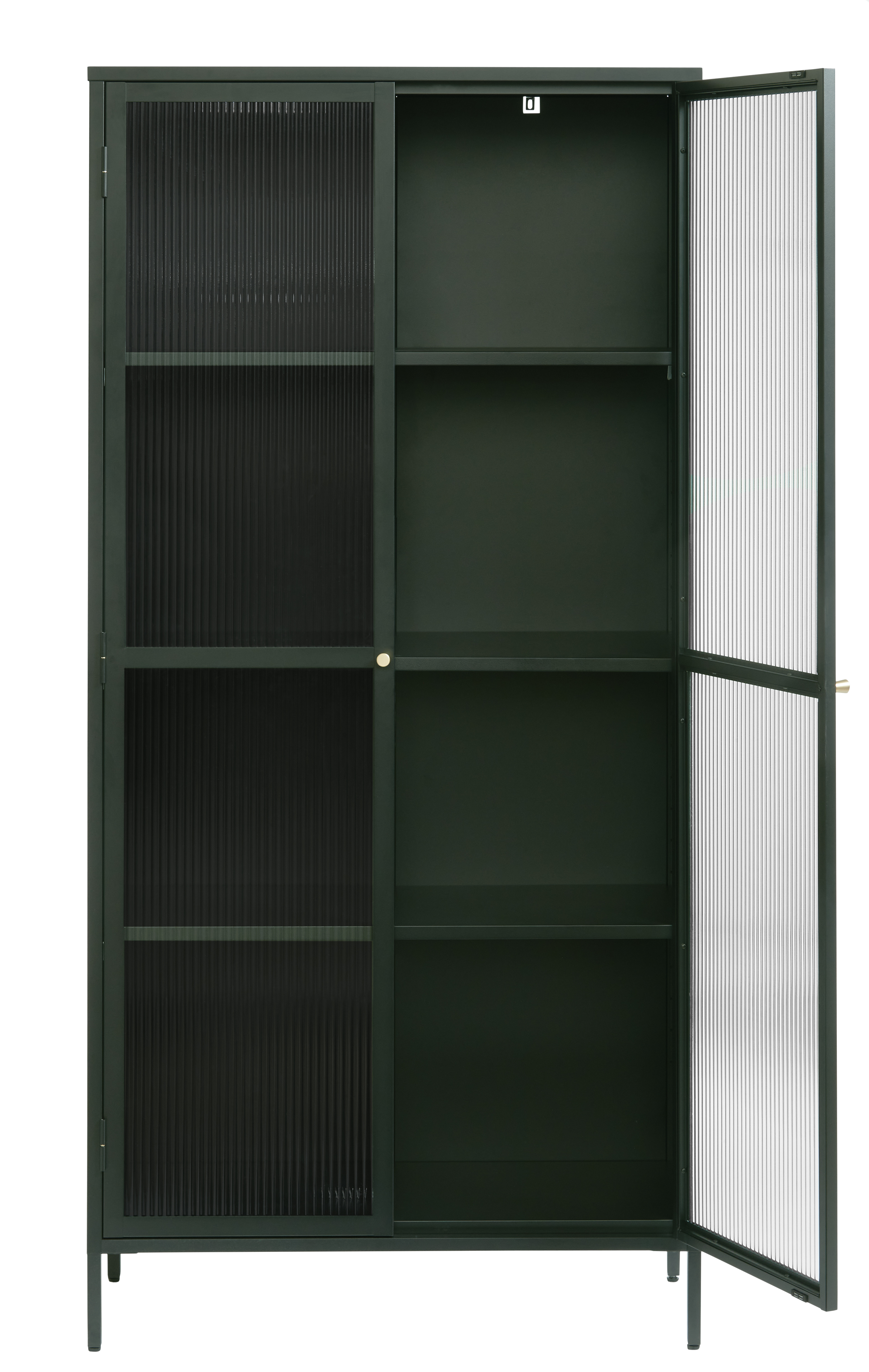 Witryna wysoka BRONCO 2-drzwiowa W190 cm - zielony, złoty - UN_44610200