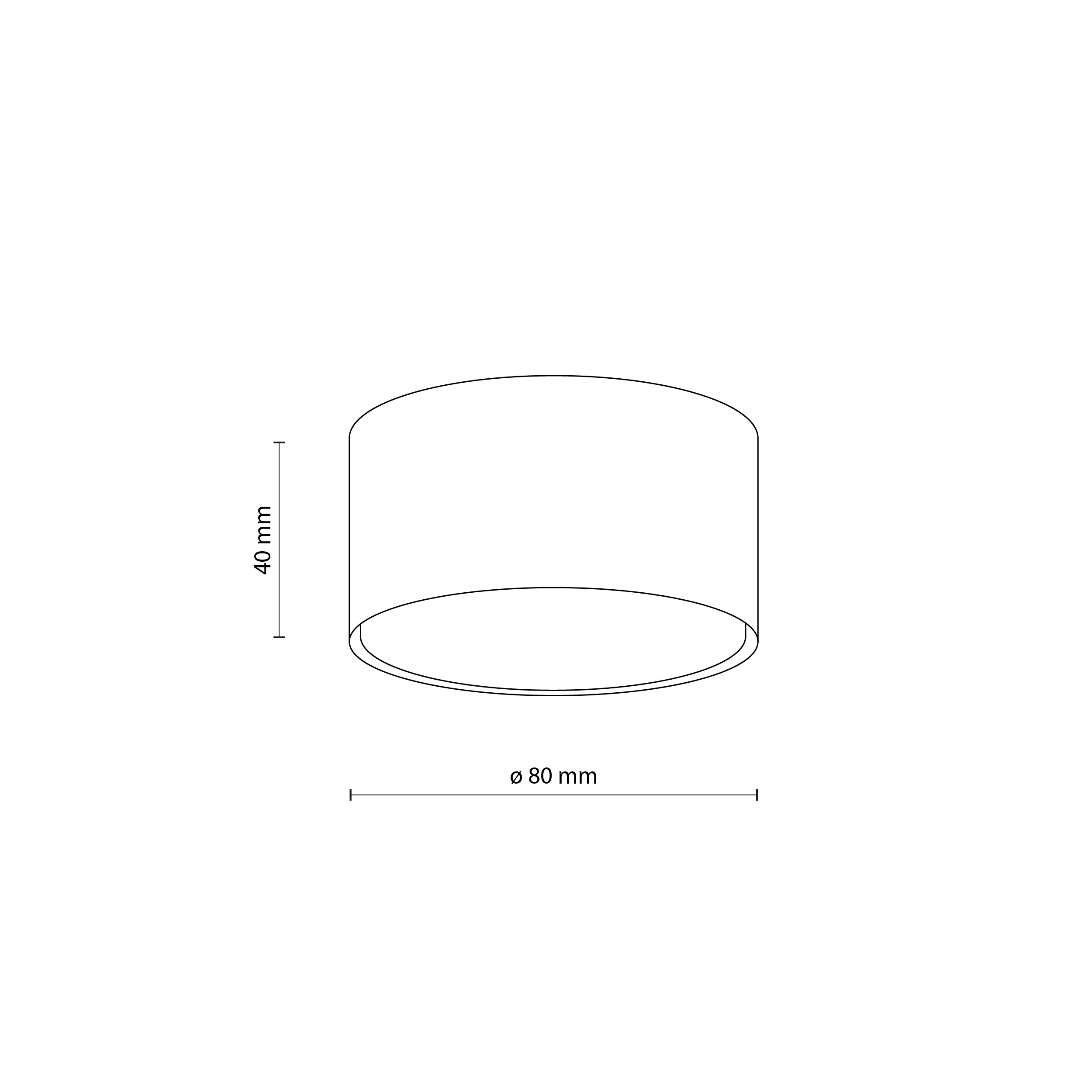 Lampa sufitowa TOP czarna faktura z białym kloszem okrągła 8x4cm - TK_6241