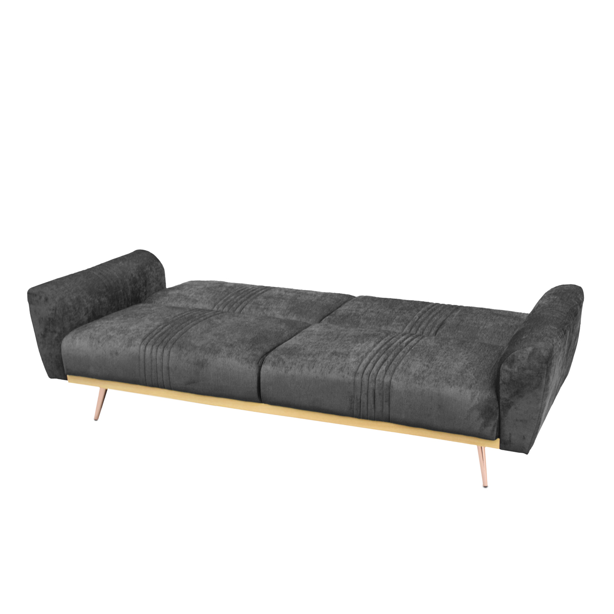 Sofa 3-osobowa z funkcją spania SAMTIGE czarna 212x84x86.5 cm - HO_219792