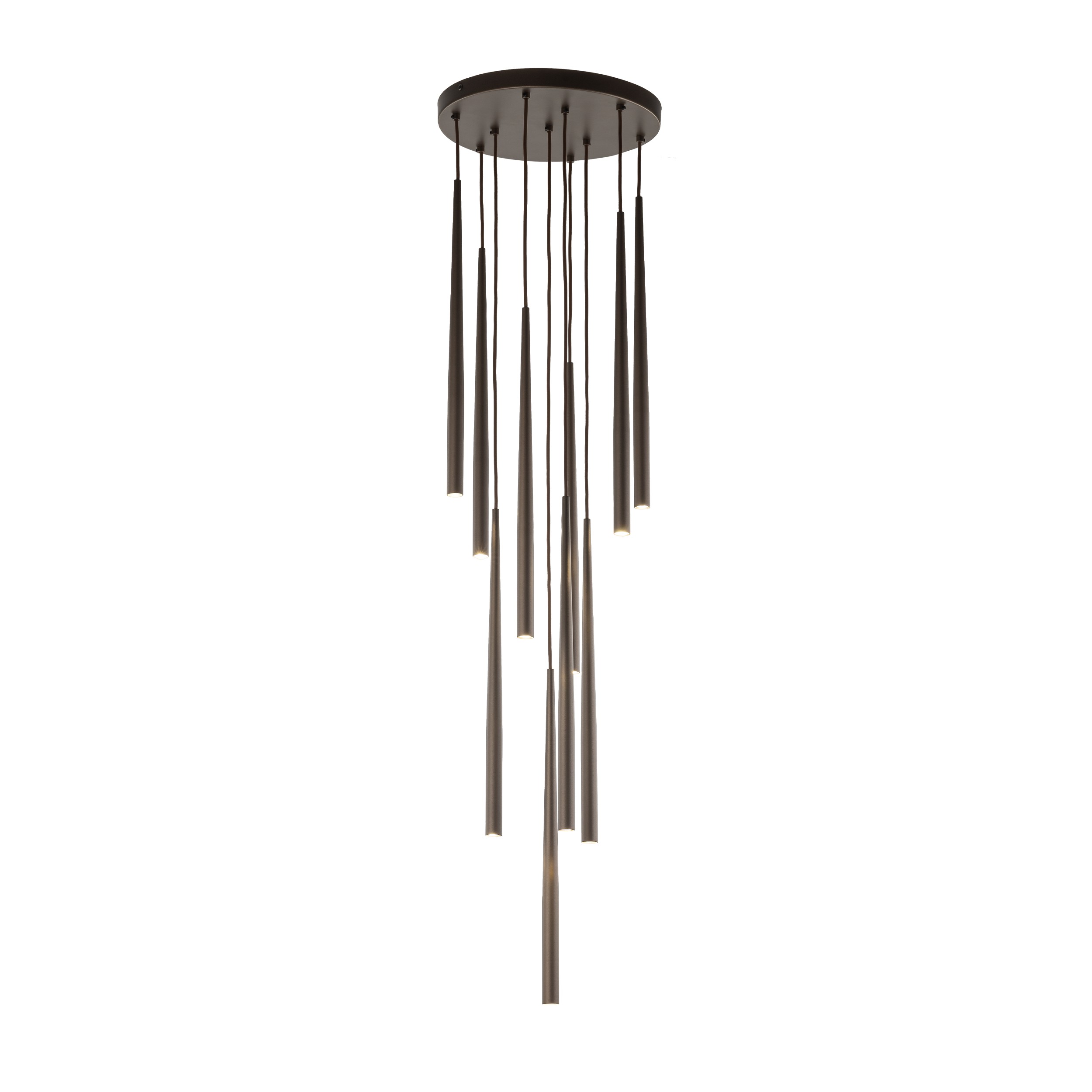 Lampa wisząca PIANO brązowa na okrągłej podstawie 140x35cm - TK_10110