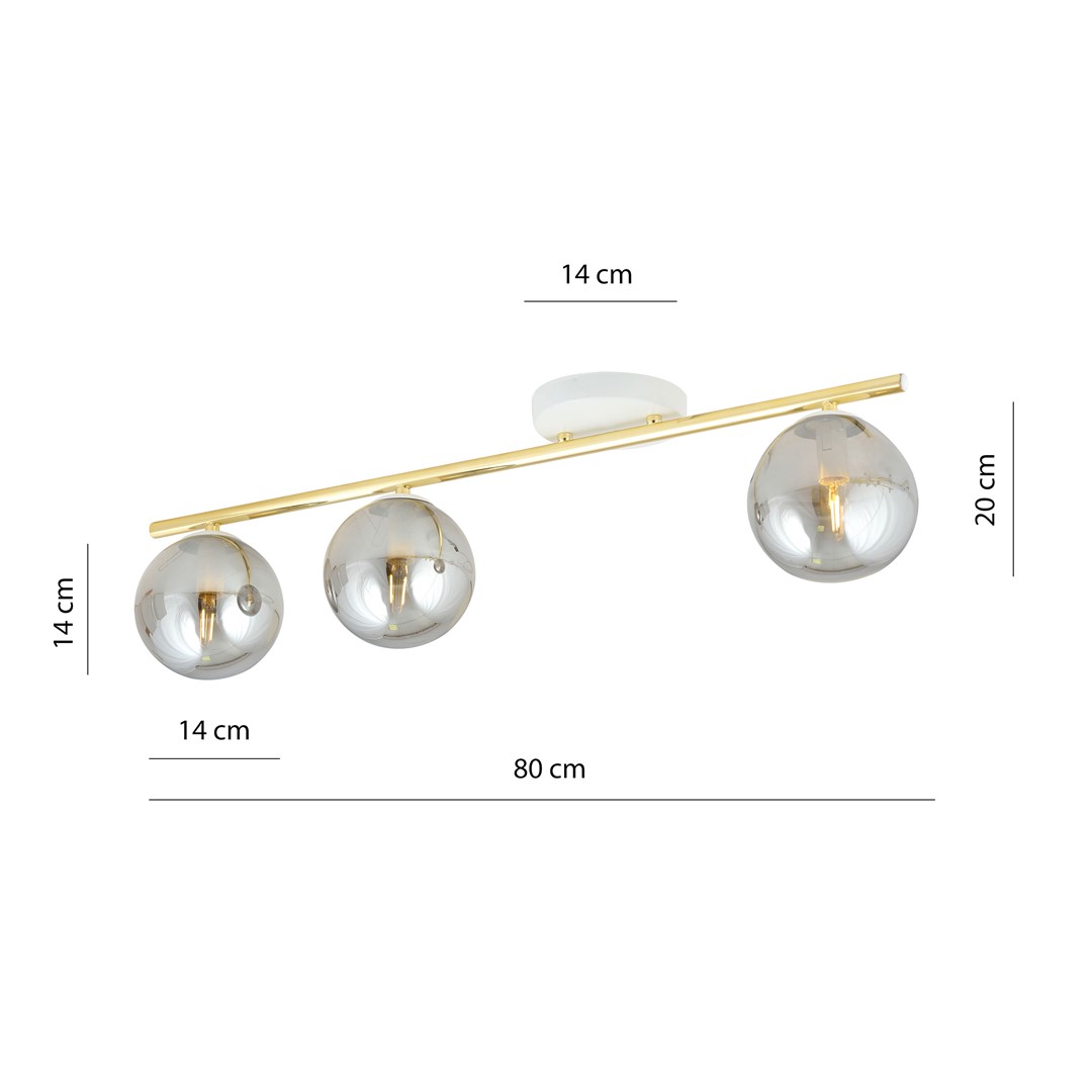 Lampa sufitowa  MONZA Biały,Złoty 1251/3 - 1251/3