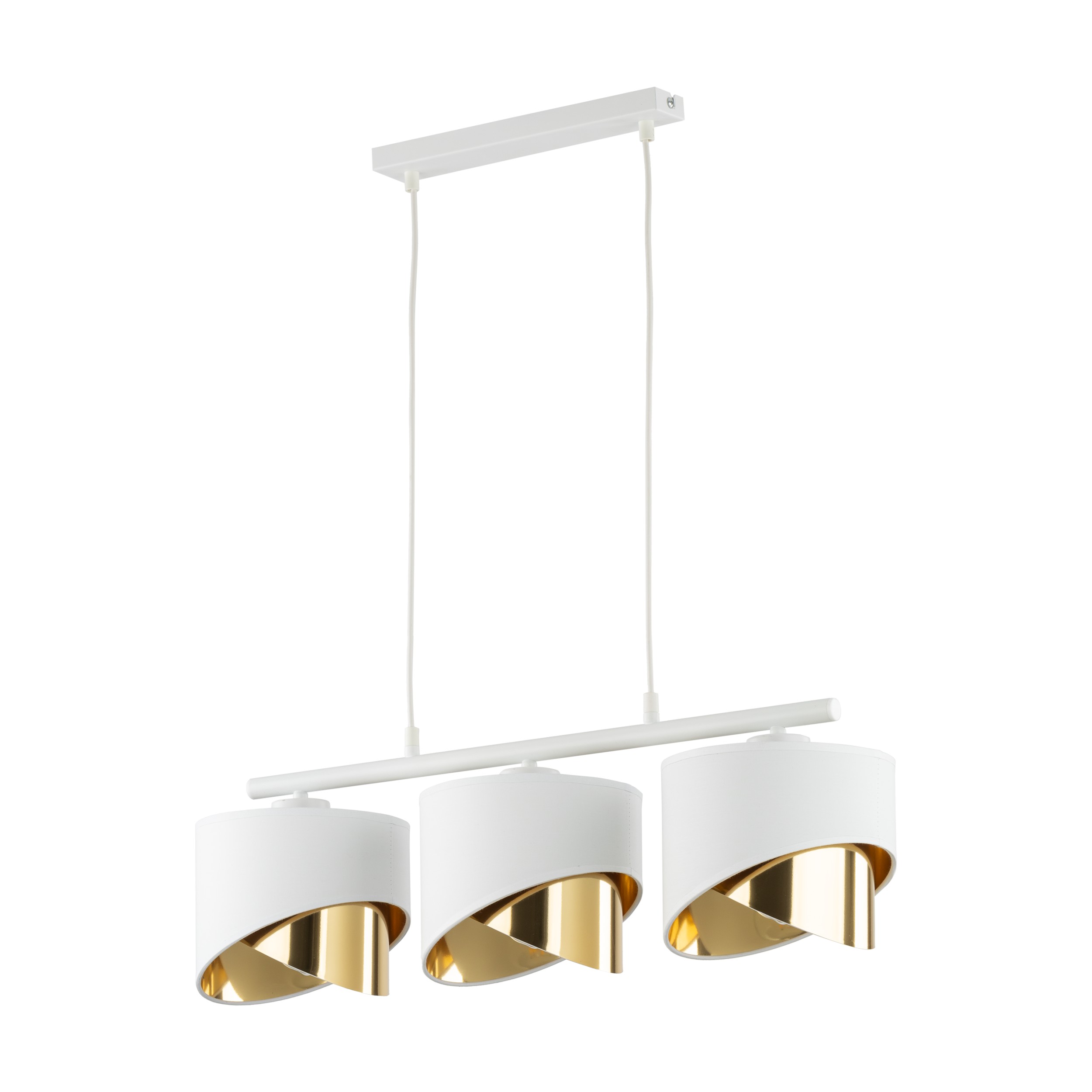 Lampa wisząca GRANT biała ze złotymi elementami 80x70x20cm