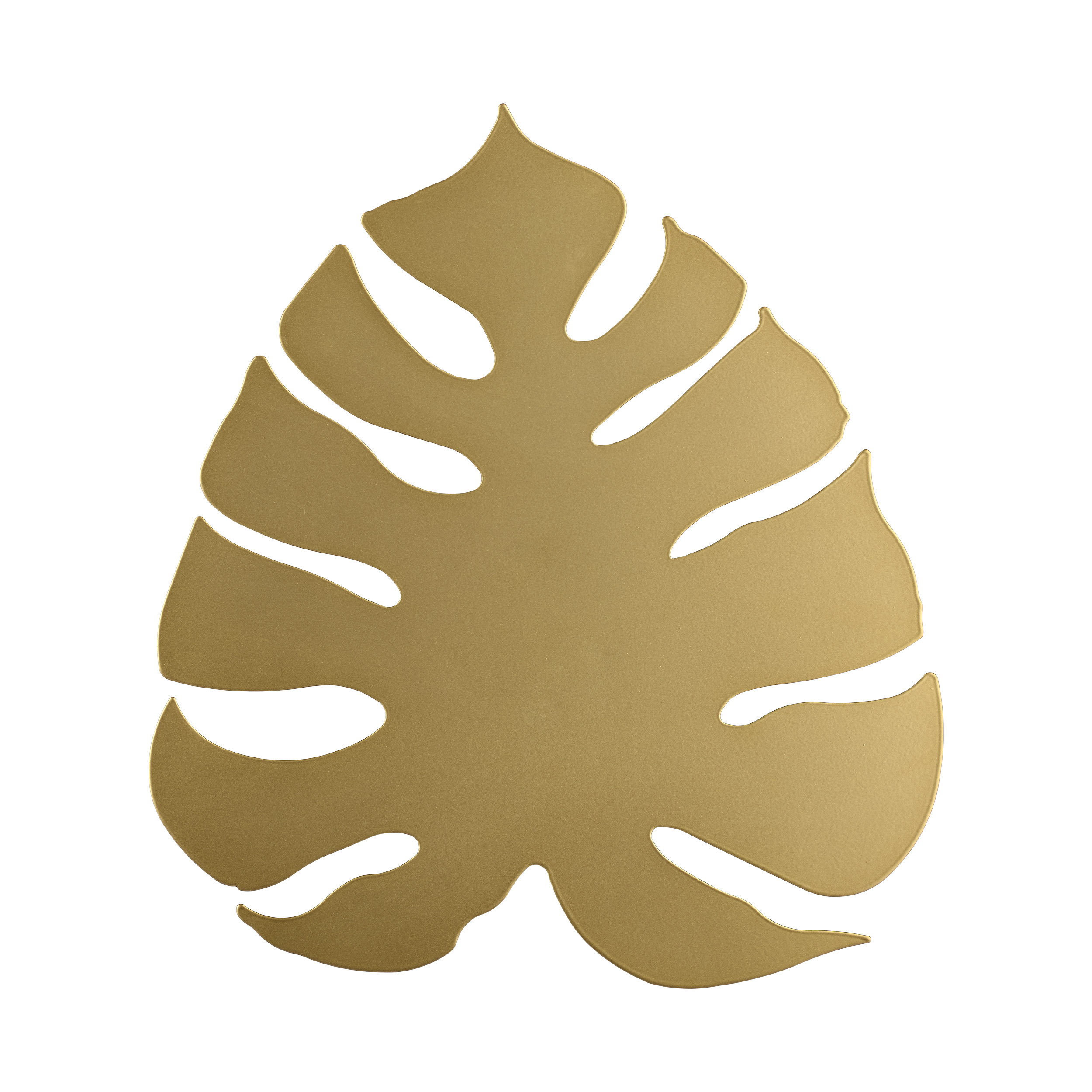 Kinkiet MONSTERA złoty w kształcie liścia 39x35x4cm