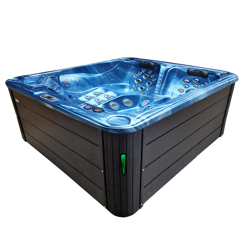 Jacuzzi ogrodowe 3-os. z hydromasażem SPA-705 210x170 cm niebieski/antracyt - HS_SPA705-3303