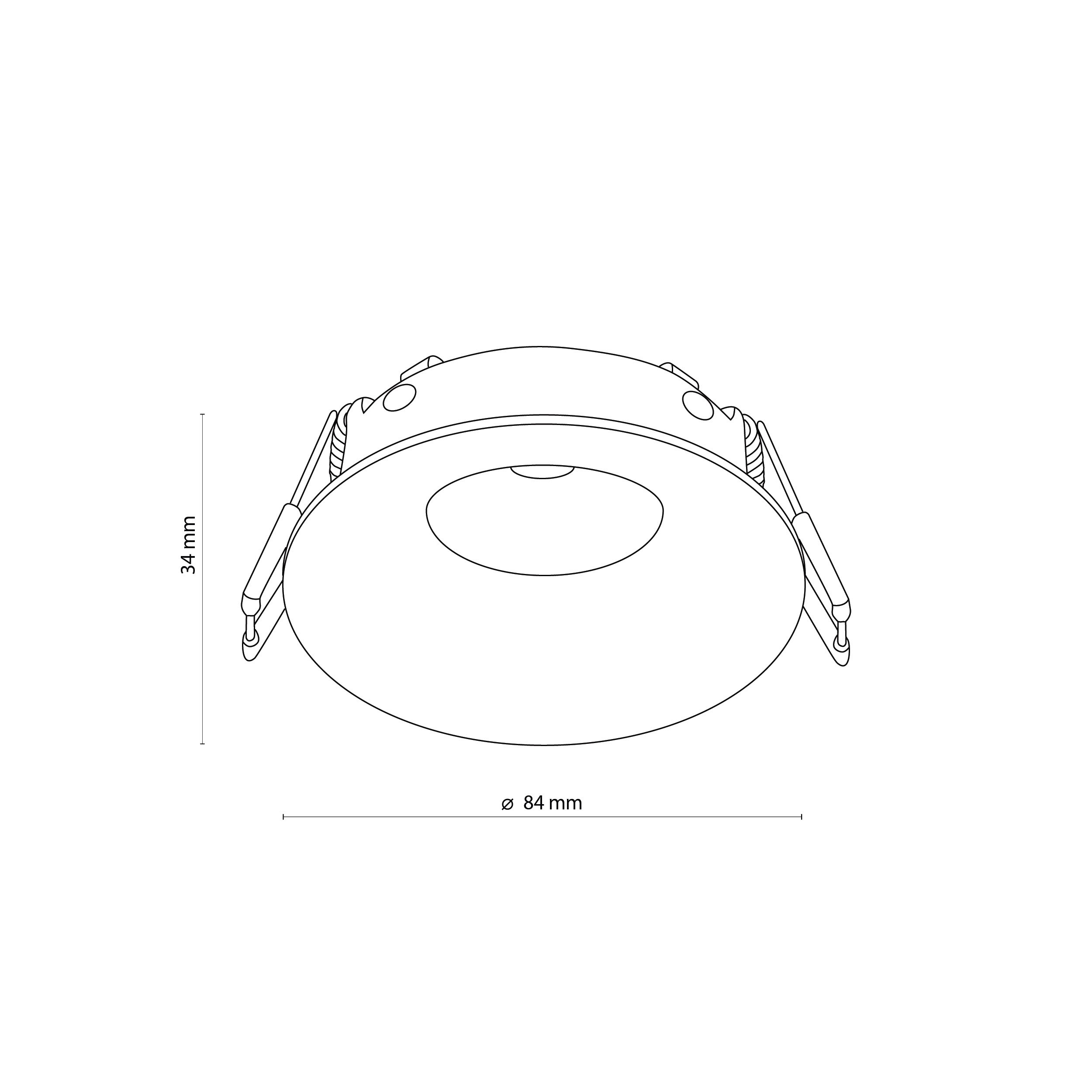 Lampa podtynkowa EYE biała aluminiowa okrągła 8x3cm - TK_3500