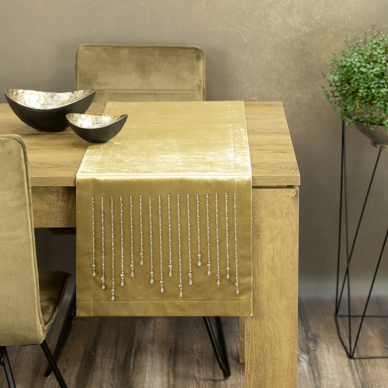 OBRUS ROYAL 3 35 X 220 CM ZŁOTY - EU_390337