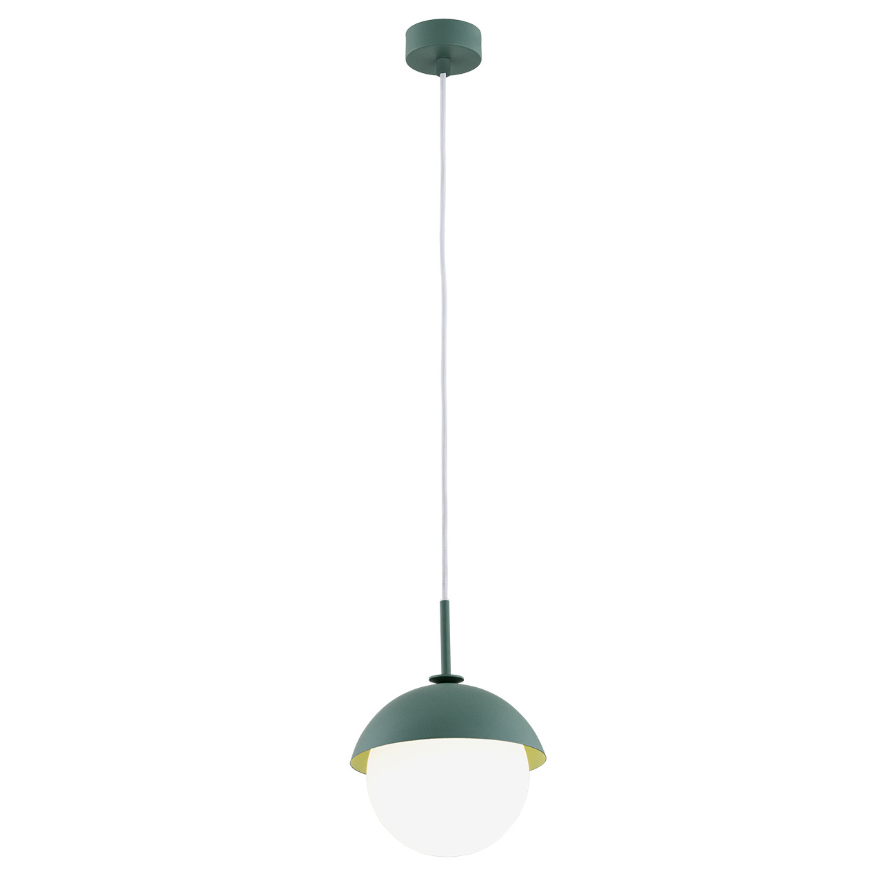 Lampa wisząca CAPPELLO zielony biały przewód 109x20cm