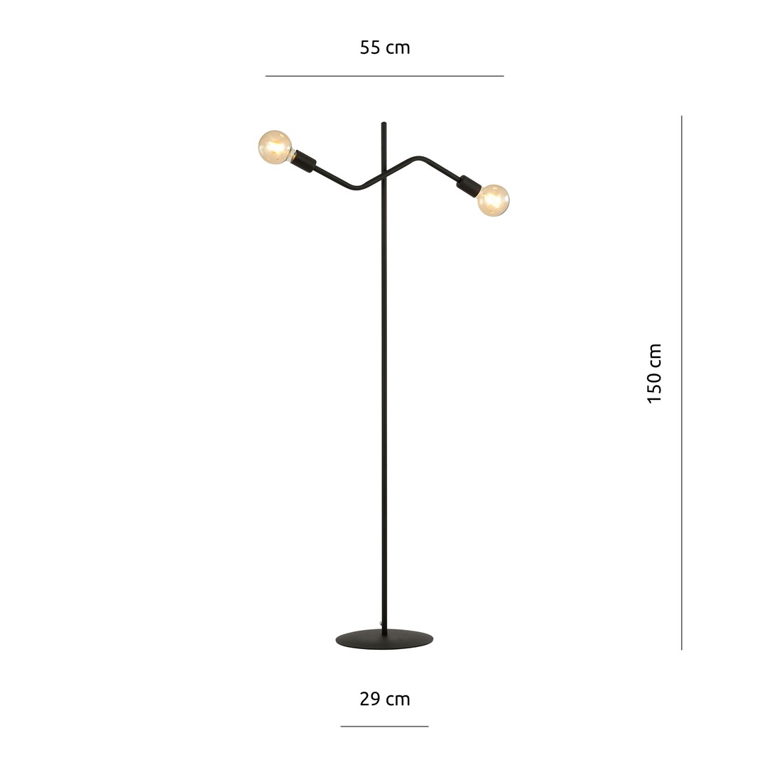 Lampa sufitowa FRIX Czarny 1126/LP2 - 1126/LP2
