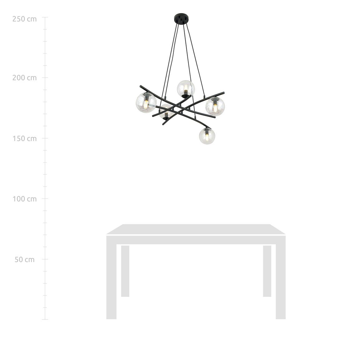 Lampa wisząca ESSA Czarny 1202/5 - 1202/5