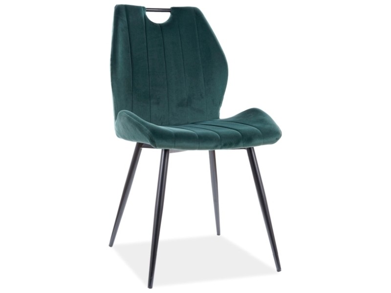 Krzesło ARCO VELVET zielone aksamitne Signal