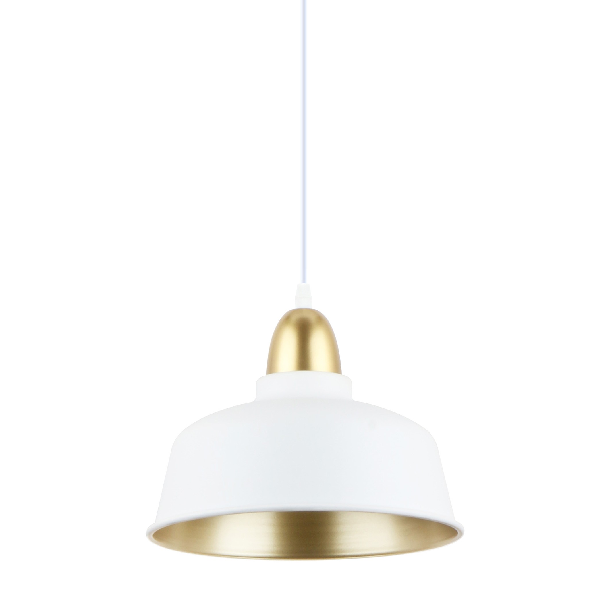 MENSA LAMPA WISZĄCA BIAŁY MAT+ZŁOTO/MATT WHITE+GOLD