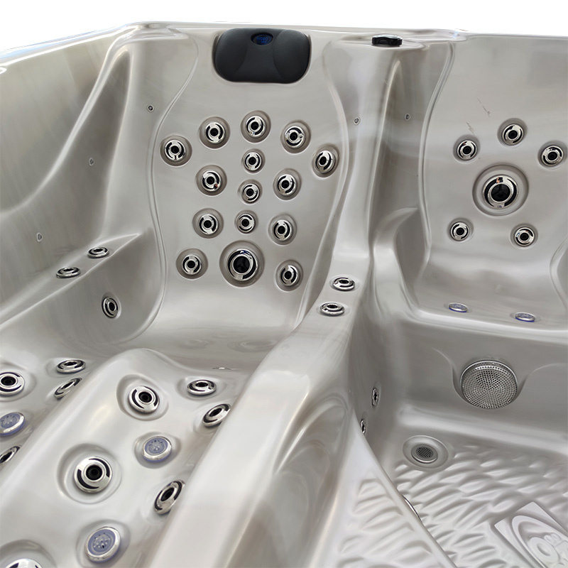 Jacuzzi ogrodowe 5-os. z hydromasażem SPA-702 230x230 cm cappuccino/brązowy - HS_SPA702-2280