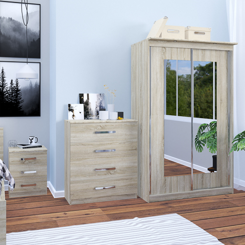 Komoda z 4 szuflami MORTY 83cm dąb sonoma - INT_5001994DOS