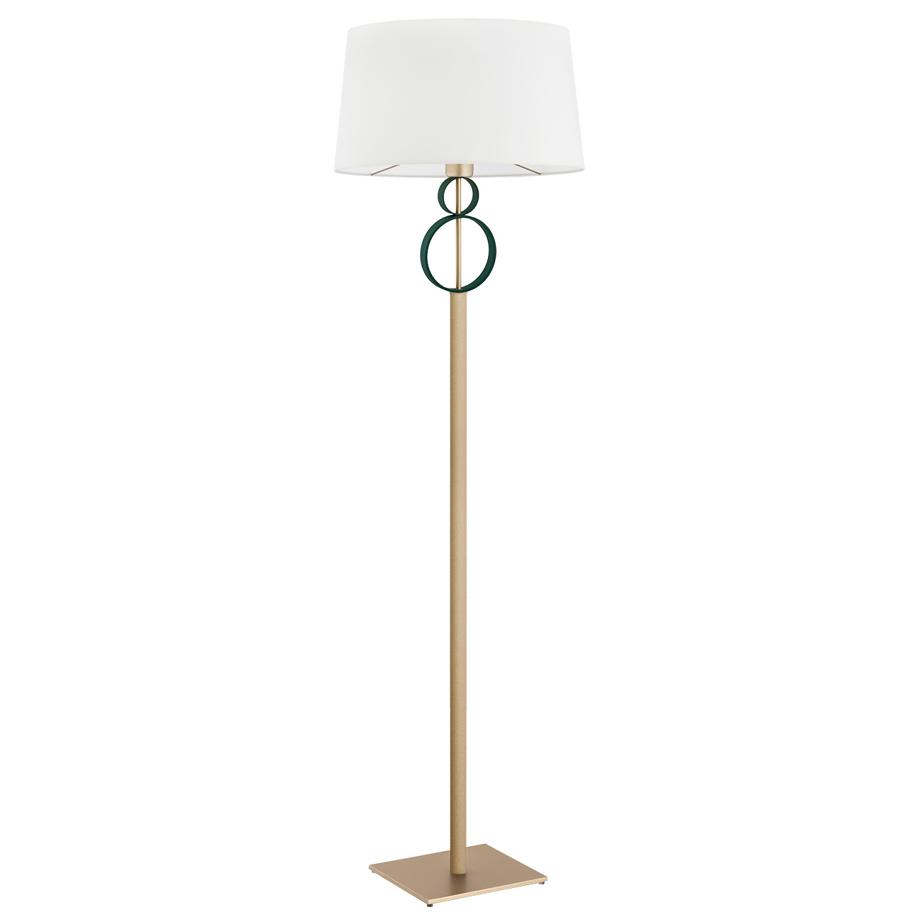 Lampa podłogowa PERSEO złota zielona śmietankowa 158x45cm - 8375