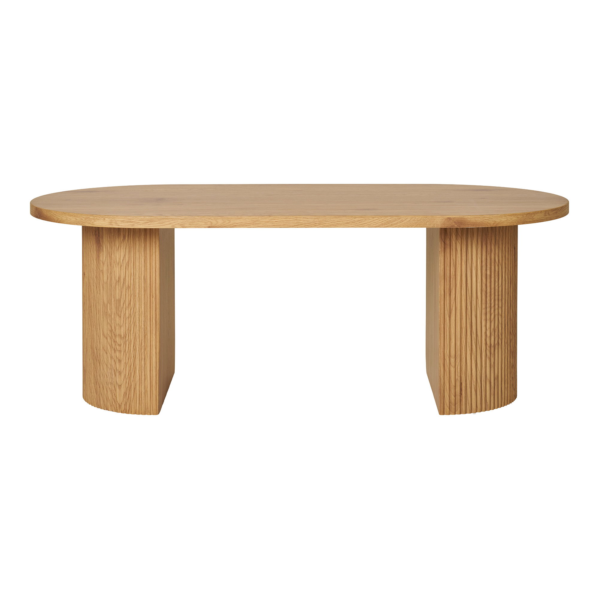 Stolik kawowy owalny BOAVISTA 60x120 cm - naturalny - 2102121
