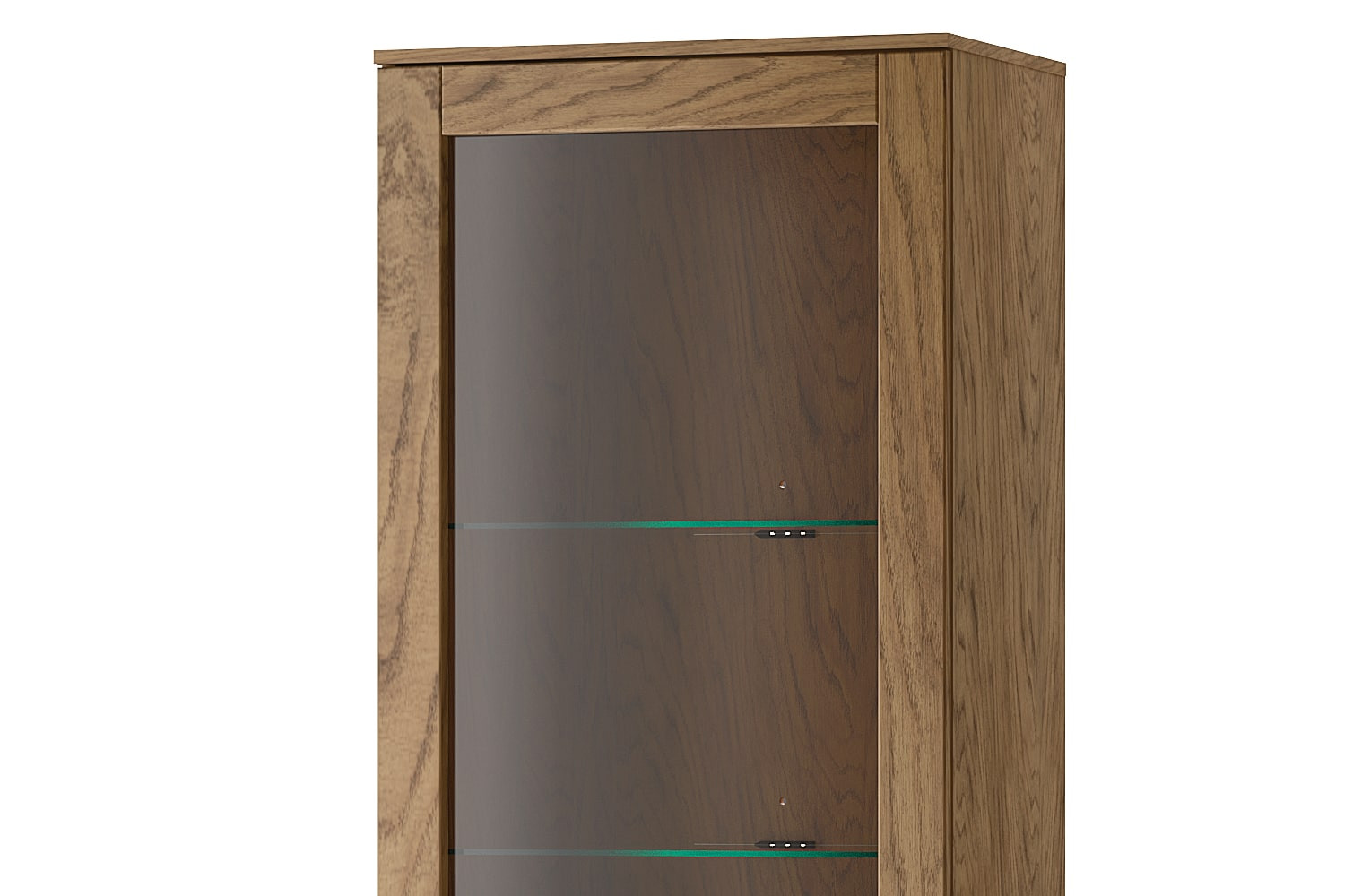 COZY 10 Witryna 1-drzwiowa L z oświetleniem w standardzie SZYNAKA - TH-100-1578