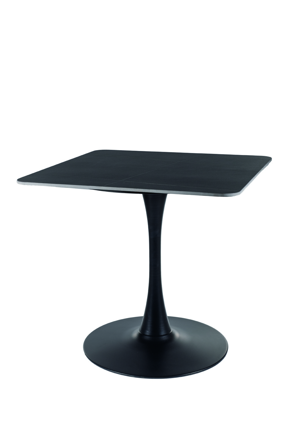 Stół kwadratowy ESPERO II czarny na jednej nodze 80x80 Signal