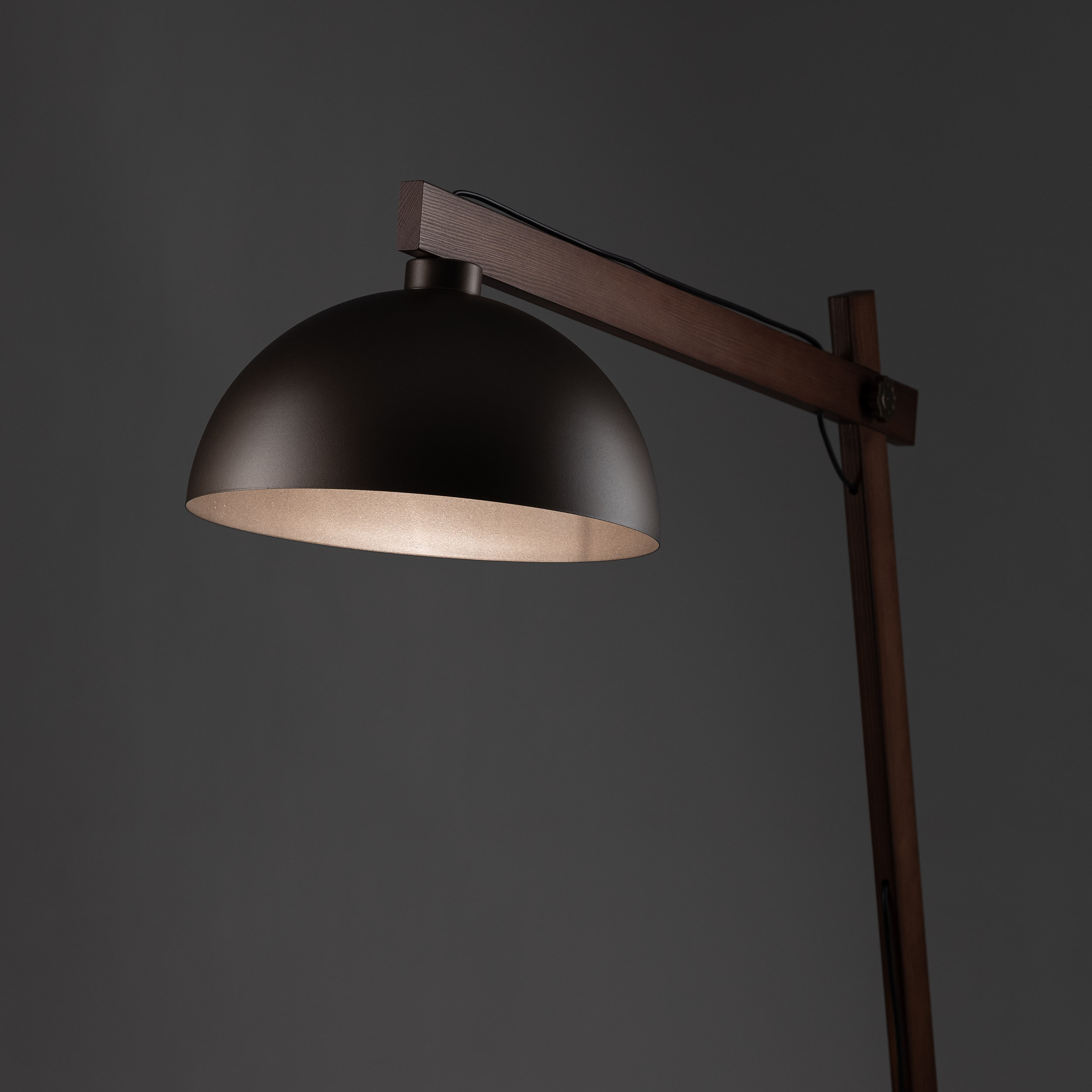 Lampa podłogowa OSLO ciemny orzech brązowa 180x80x35cm - TK_6319