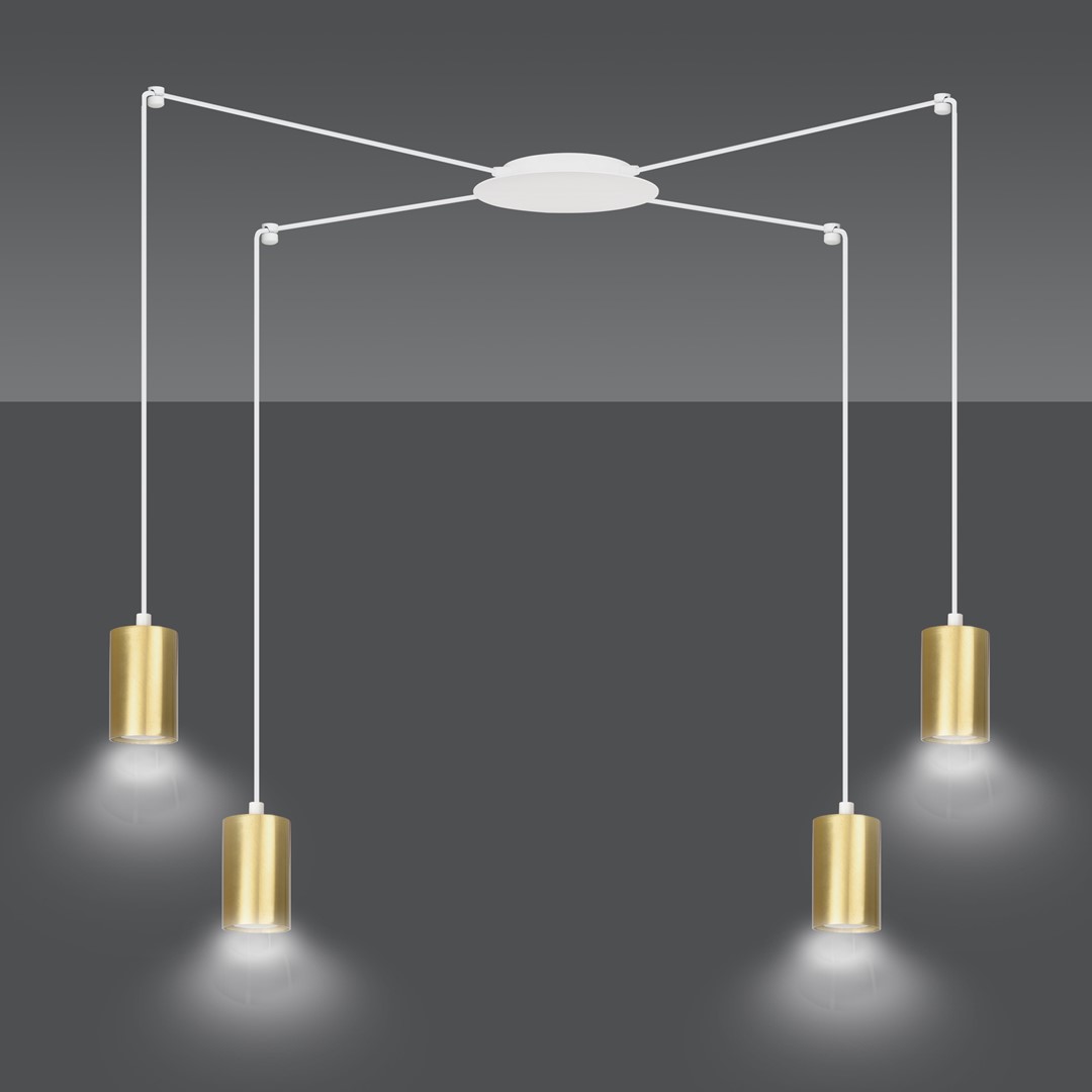 Lampa wisząca TRAKER Biały/Złoty 527/4 - 527/4