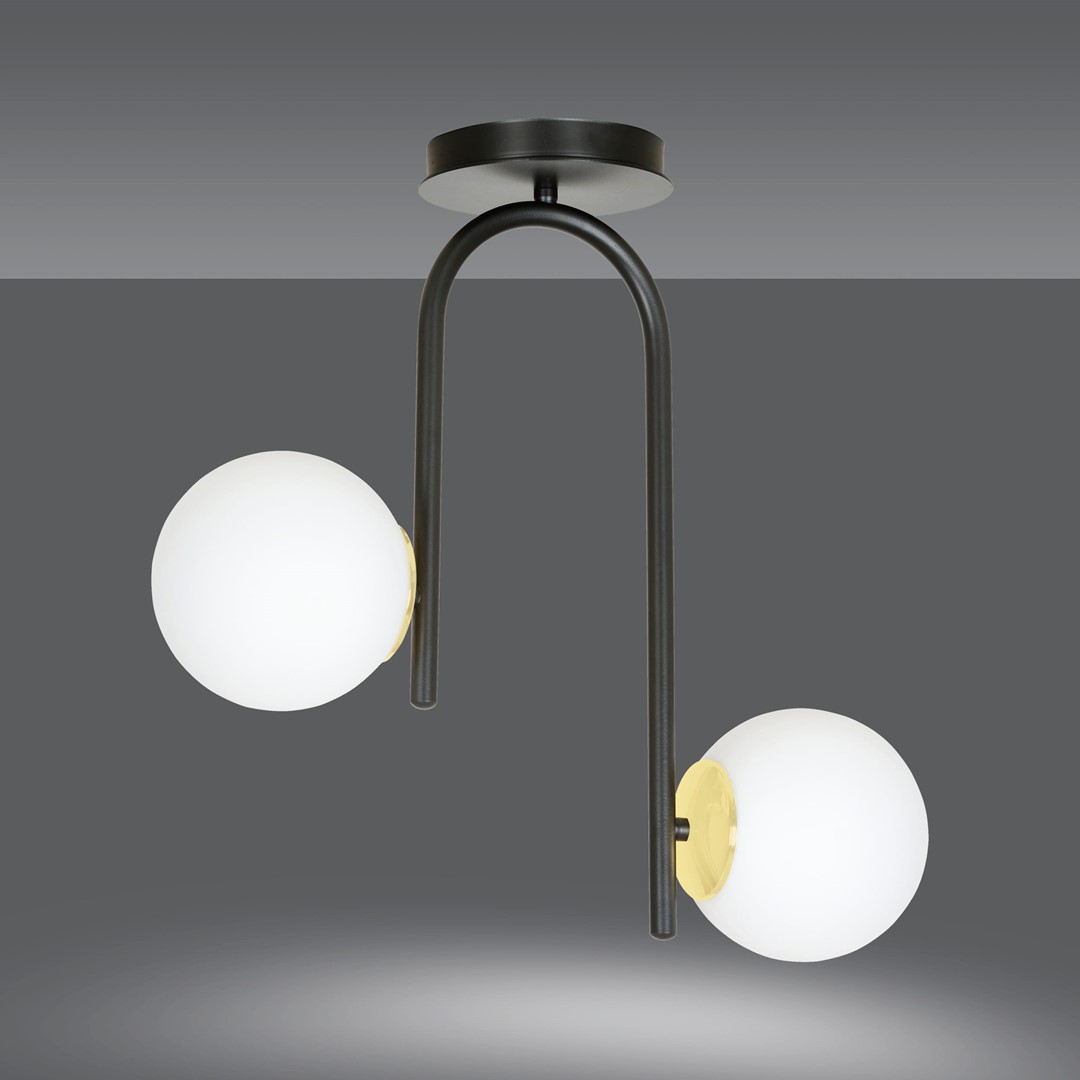 Lampa sufitowa RAGNAR Czarny/Złoty 1032/2 - 1032/2