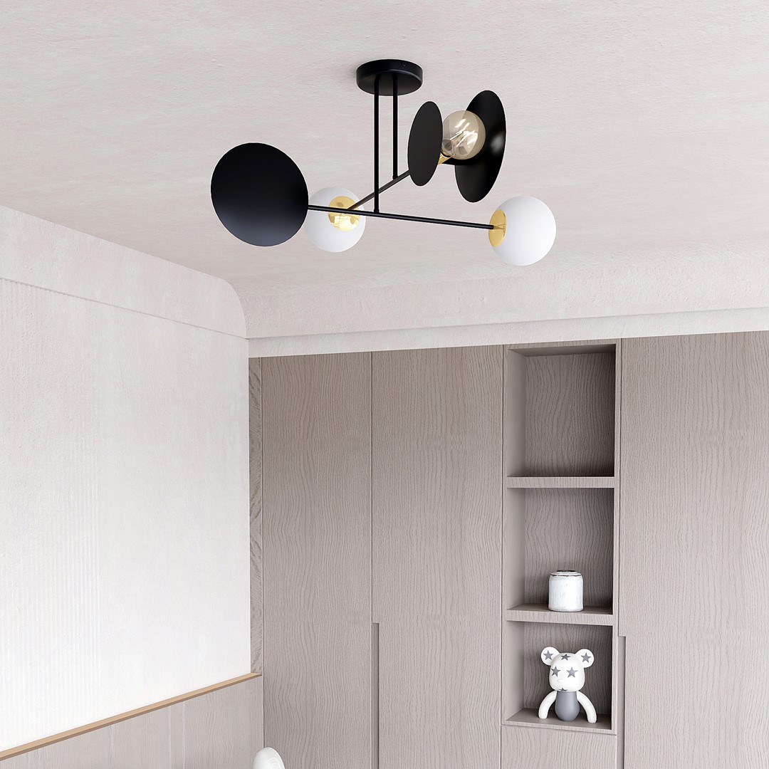 Lampa sufitowa MINERVA Czarny 612/4 - 612/4
