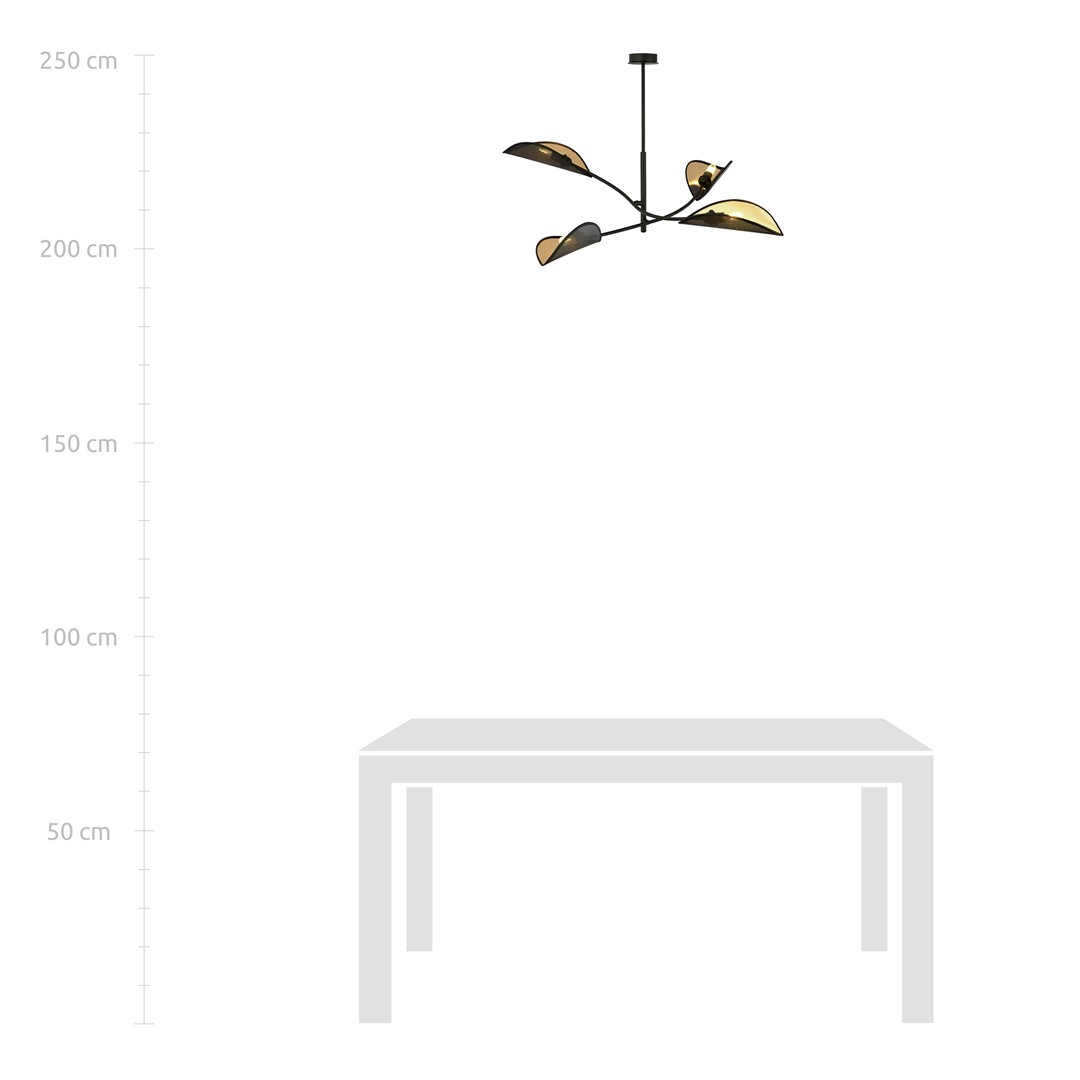 Lampa sufitowa LOTUS Czarny 1106/4 - 1106/4
