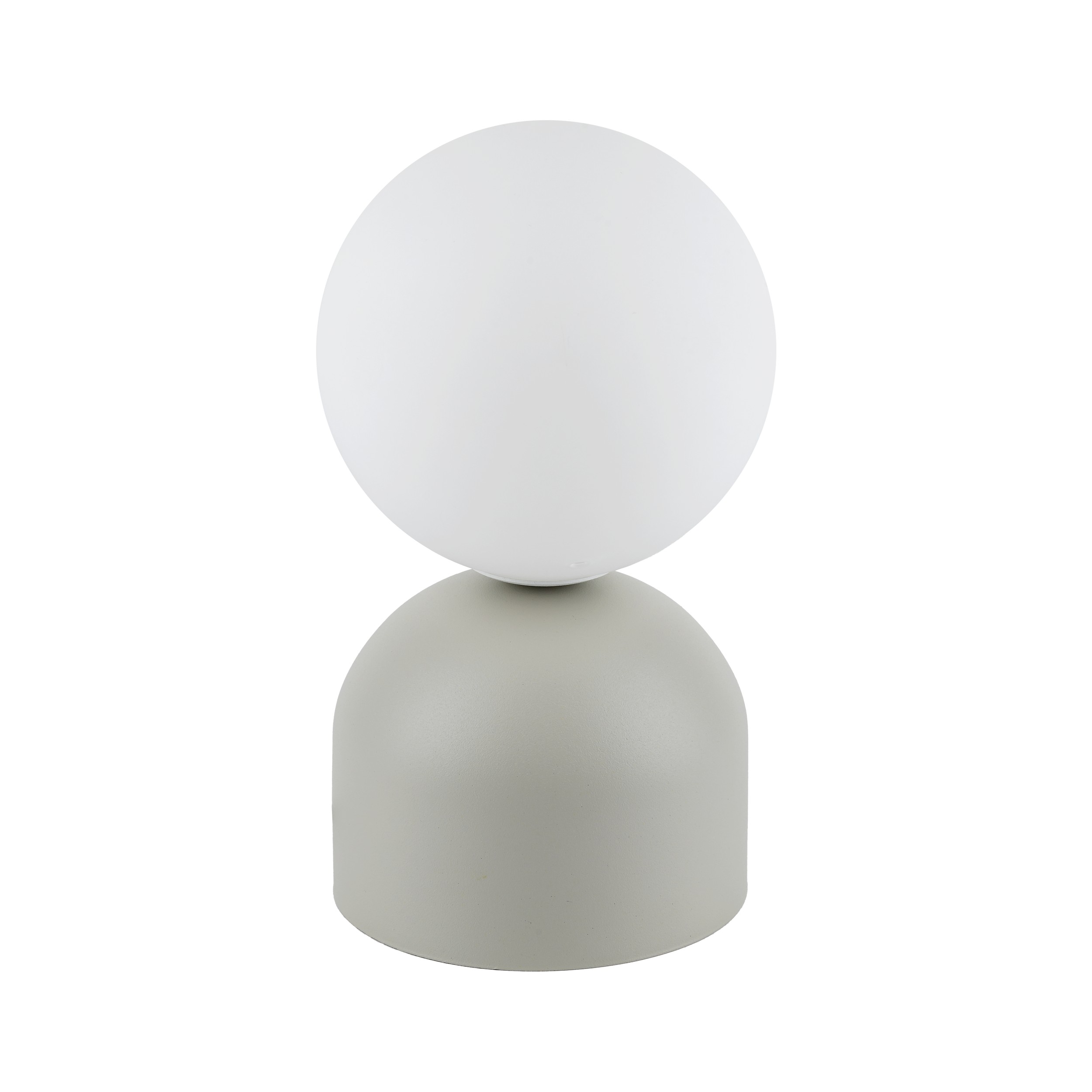 Lampka nocna MIKI beżowa biały okrągły klosz 21x12cm - TK_16038
