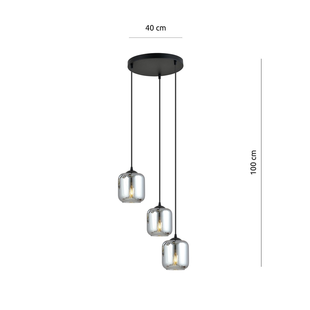 Lampa wisząca STORM Czarny 1176/3PREM - 1176/3PREM