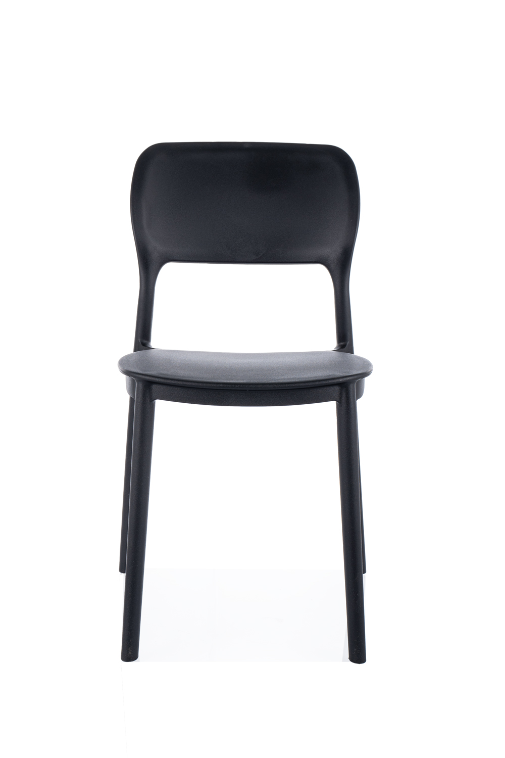 Krzesło ogrodowe plastikowe TIMO czarne sztaplowane