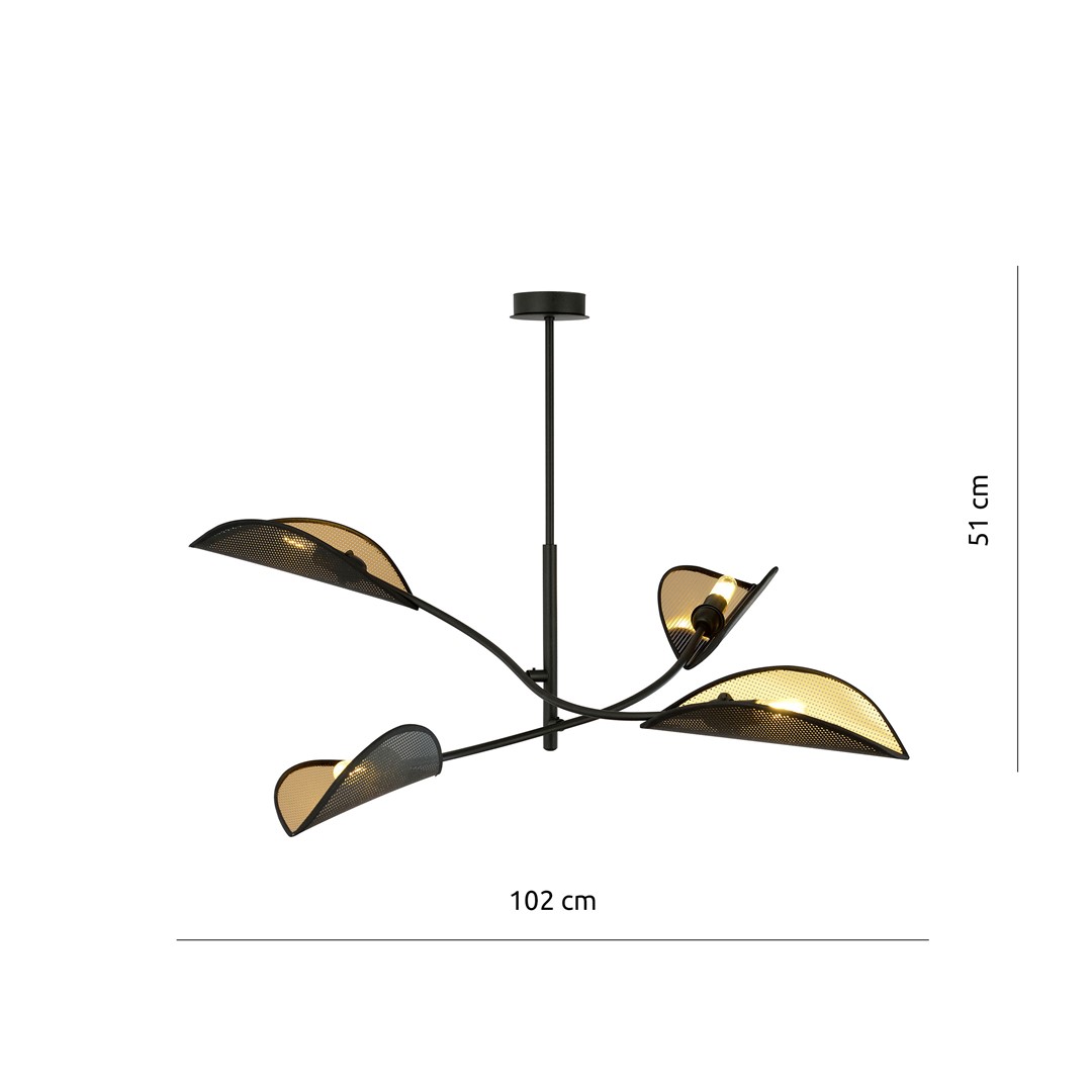 Lampa sufitowa LOTUS Czarny 1106/4 - 1106/4