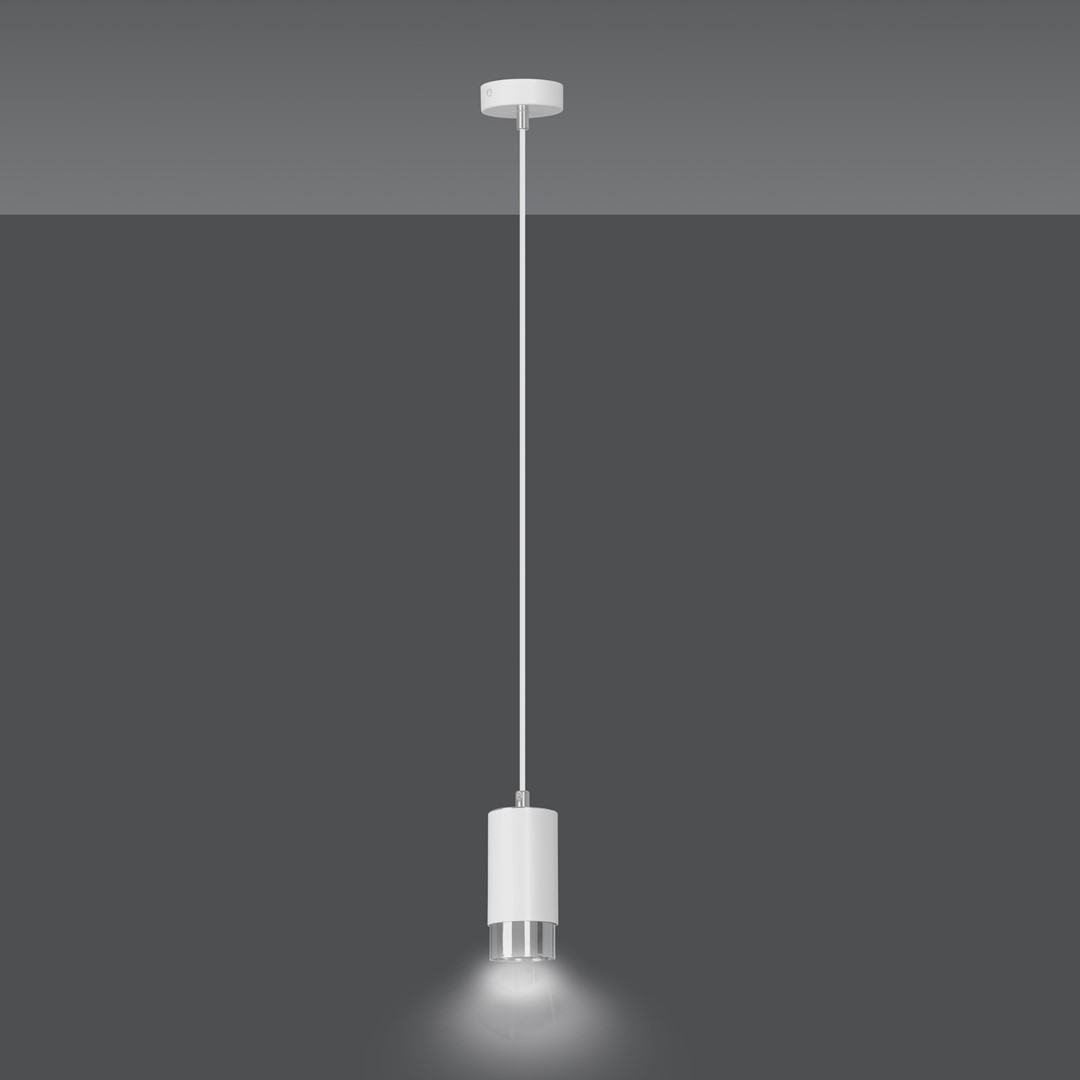 Lampa wisząca FUMIKO Biały/Chrom 814/1 - 814/1