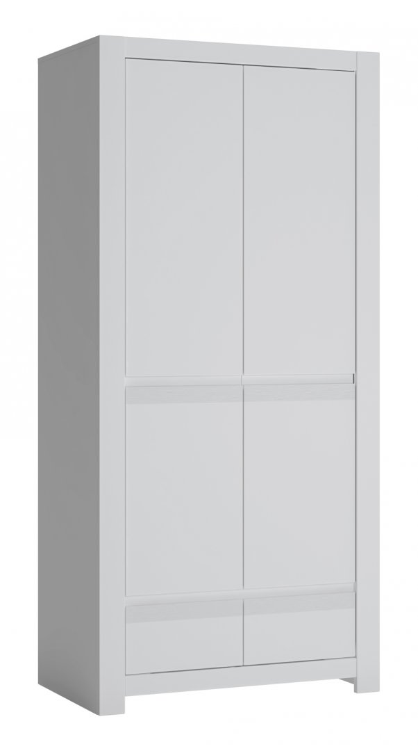Szafa 2-drzwiowa z 2 szufladami NOVI NVIS02 Biały