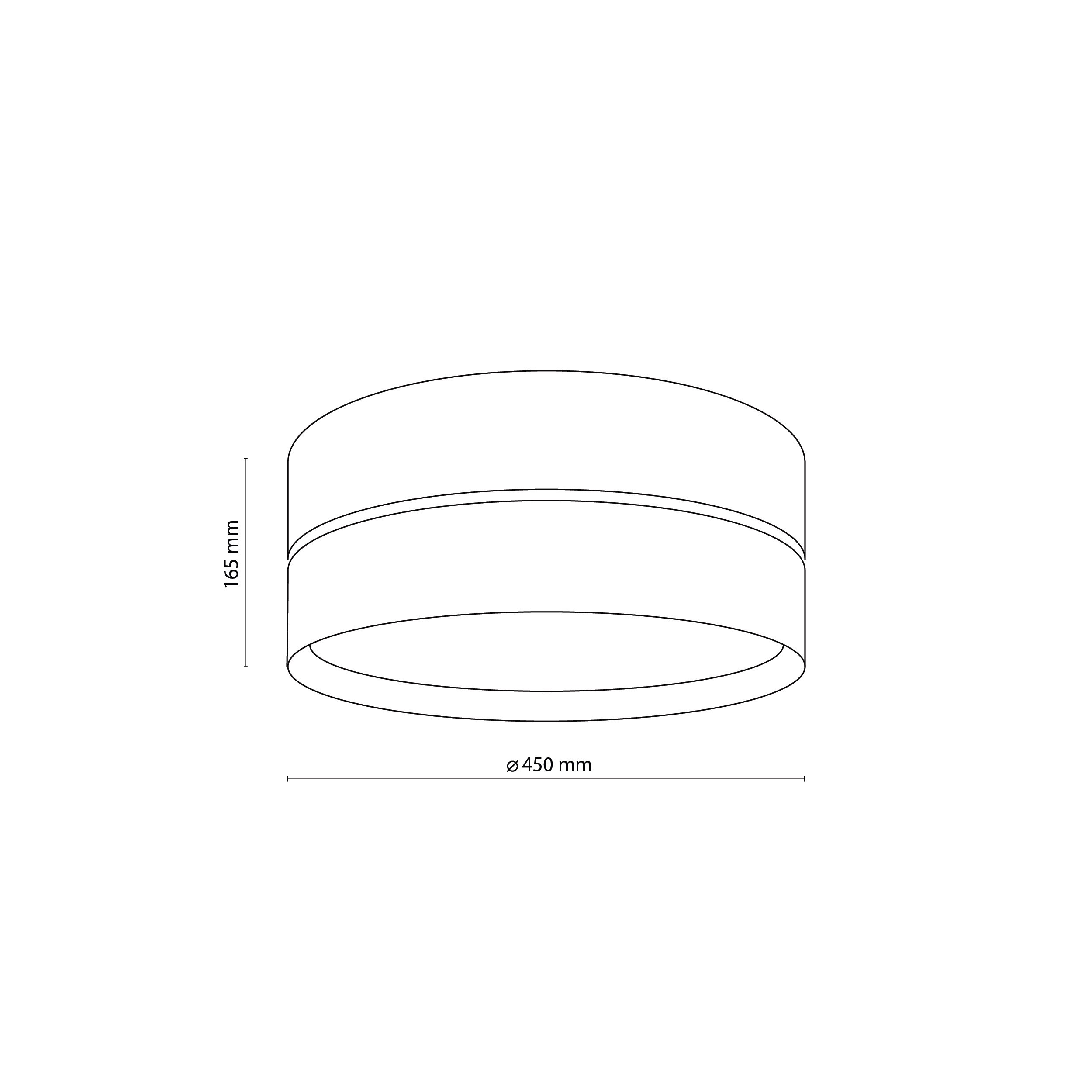 Lampa sufitowa HILTON czarny złoty z białym kloszem okrągły 45x16cm - TK_4180